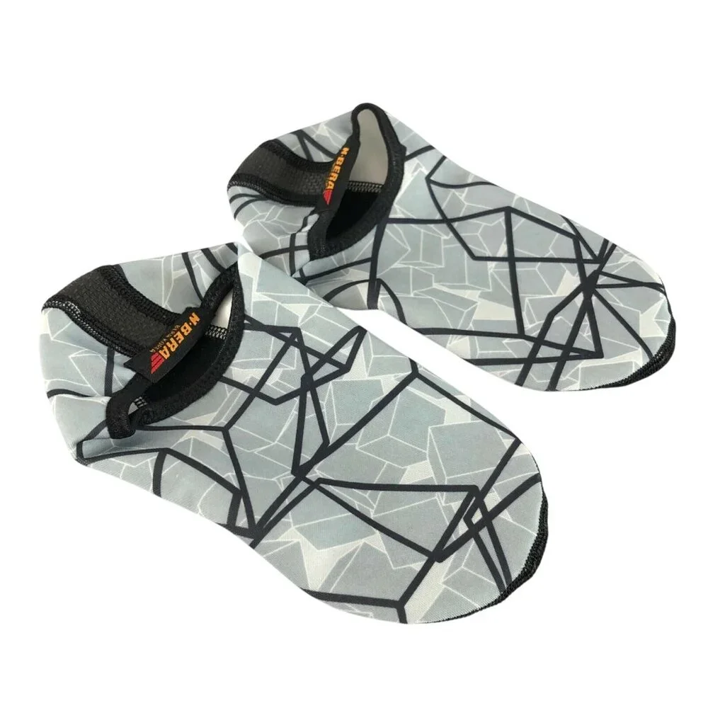 N Bera Toddler Boys Girls Water Shoes Slip On Fabric Lightweight Gray 11/12